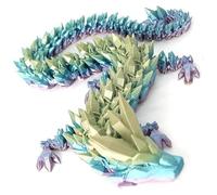 3d Printed Toys Dragon,Fidget Toys Dragon,Articulated Drag-On,Dazzling Gradient Crystal Wyrm,Interesting,Relieve Stress,Bendable And Flexible Joints Dra-Gon Home Desk Decor Desk,Rich Color(Mini Size)