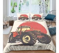 3D Printed Tractor Quilt Cover, Microfiber Duvet Cover Hidden Zipper for