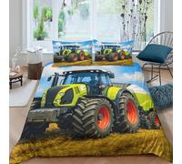 3D Printed Tractor Quilt Cover, Microfiber Duvet Cover Hidden Zipper for