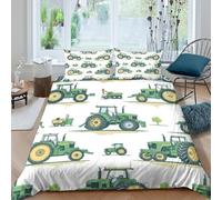 3D Printed Tractor Quilt Cover, Microfiber Duvet Cover Hidden Zipper for