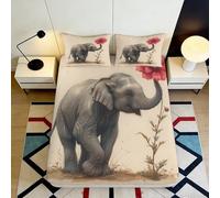 3D Printed Tropical Tiger Fitted Sheet Microfiber Deep Pocket for Adults Bedroom Bedding Jungle Tiger Mattress Fitted Cover Non-Slip Washable Full Wrap Single（100x190cm）