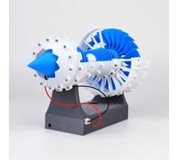 3D Printed Turbofan Engine Model, Visual Aero Engine Demonstration Kit with Motor & Battery Box for Physics Education and Display