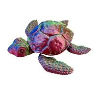 3d Printed Turtle, Animals Sea Turtle Model, Fidget Sculpture, 11.5x9.7cm, Realistic 3d Printed Design, Flexible Movable Joints, for Animal Models, Desktop Decor
