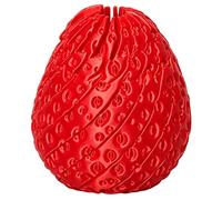 3D Printed Twisty Strawberry, Realistic Flexible Hinge, 5.8x5.8x6.6cm, Articulated Fruit Toy, Stress Reducer, Dynamic Motion Mechanism, for Bedroom Desk Bedside Table Bookshelf