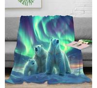 3D Printed under aurora Thermal Blanket Microfiber Warm Thermal Bedding Soft Nature fantasy Fluffy Blanket Luxurious Gift for Friends Colleagues Loved Ones 50x60inch(127x152cm)