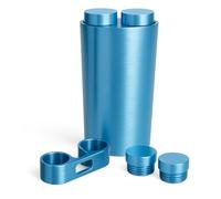 3D printed Universal Pen storage Tube +Finger Grip Adapter - Dual-Chamber Twist-Cap Case Holds Pen, Spare Tips & Wipes - Ergonomic Handling Aid | Pen NOT Included (blue)