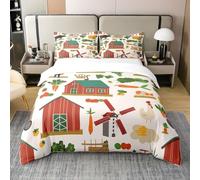 3D Printed Vegetables Double Bed Duvet Cover Set For Kids Teens Farmhouse StyleBedding Set The Ultra-Soft 3 Pieces includes1 Quilt Covers 200x200 and 2 Pillowcases J.3490
