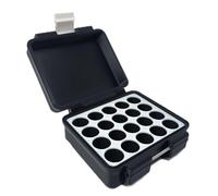 3D Printed Vial Storage Case - 3ml Vial Storage Case - Freezer Safe Hard Shell Peptide Case for Home, Fridge, Travel (Black/White, 20 3ml Vials)
