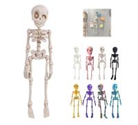 3D Printed Vintage Skeleton Magnetic Figurine, Posable Skull Fridge Magnets, Poseable Mini Skull Fridge Magnets with Movable Joints, for Refrigerator,Whiteboard,Kitchen(#a)