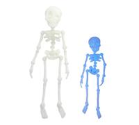 3D Printed Vintage Skeleton Magnetic Figurine, Posable Skull Fridge Magnets, Poseable Mini Skull Fridge Magnets with Movable Joints, for Refrigerator,Whiteboard,Kitchen(Fluorescent Blue)