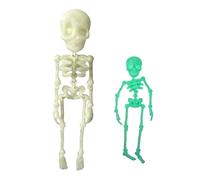 3D Printed Vintage Skeleton Magnetic Figurine, Posable Skull Fridge Magnets, Poseable Mini Skull Fridge Magnets with Movable Joints, for Refrigerator,Whiteboard,Kitchen(Fluorescent Green)