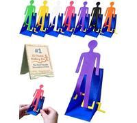 3D Printed Walking Man, Mechanical Figure Fidget Toy for Stress Relief & Focus,3D Printed Hand Crank Walker, Interactive Desktop Decoration,Unique Engineering Gift for Adults,Office Workers (B#)