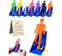 3D Printed Walking Man, Mechanical Figure Fidget Toy for Stress Relief & Focus,3D Printed Hand Crank Walker, Interactive Desktop Decoration,Unique Engineering Gift for Adults,Office Workers (C)