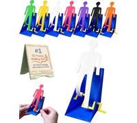 3D Printed Walking Man, Mechanical Figure Fidget Toy for Stress Relief & Focus,3D Printed Hand Crank Walker, Interactive Desktop Decoration,Unique Engineering Gift for Adults,Office Workers (F)