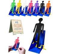 3D Printed Walking Man, Mechanical Figure Fidget Toy for Stress Relief & Focus,3D Printed Hand Crank Walker, Interactive Desktop Decoration,Unique Engineering Gift for Adults,Office Workers (D)