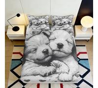 3D Printed Walrus Pattern Fitted Sheet Microfiber Deep Pocket Non-Slip Bedroom Walrus Mattress Fitted Cover Washable for Home Small Double（140x200cm）