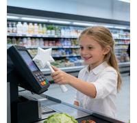 3D Printed Wand Tap to Pay, Retractable Contactless Payment Wand with Hidden Card Slot Magical Checkout Wand Accessory for Kids Adults Self Checkout Shopping (White)