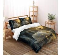 3D Printed White Swan Duvet Cover Wild Animal Bird Bedding Set 3Pcs Soft Microfiber with Pillowcases,Hidden Zipper for Kid Teens Super King(260x220cm) Idea
