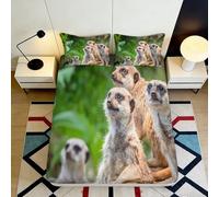 3D Printed Wildlife Fitted Sheet Microfiber Deep Pocket Non-Slip Nature Mattress Fitted Cover for Bedroom Adults Teens 140x200x25cm