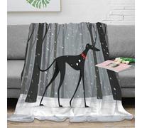3D Printed winter dog art Bedding Throw Microfiber Warm Soft Cosy Bedding illustrated animal design Home Blanket Durable Fade Resistant No Shedding for Homeowners Renters 70×80inch(180x200cm)