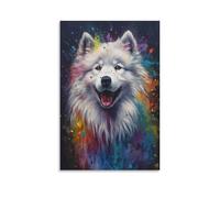 3D Printed Wolf Canvas Wall Art, Colorful Decor, Waterproof, Easy Hang nan