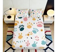 3D Printed Yin Yang Fitted Sheet Microfiber Non-Slip Deep Pocket Adult Bedroom Bedding Yin Yang Mattress Fitted Cover 180x200x25cm