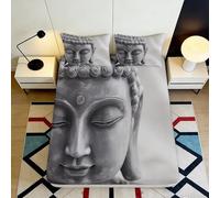 3D Printed Zen Buddha Fitted Sheet Microfiber Deep Pocket Non-Slip Bedroom Bedding Zen Mattress Fitted Cover Washable for Adults Teens 180x200x25cm