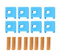 3D Printer Accessories High Performance Yellow Hot Bed Springs 8Pcs and Silicone Socket Kit for MK8 Printers