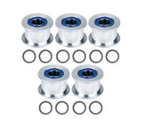 3D Printer Accessories Smooth Idler Wheel Idler Timing Pulley Wheel Replacement for Lab X1C / P1P / P1S 3D Printer Wear Resistant Aluminum Pulley