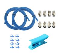 3D Printer Bowden Tube 2M, PTFE Tube Teflon Bowden Tubing with high Grade PC4-M6 & PC4-M10 Pneumatic Fittings,Tube Cutter, for 1.75mm Filament Ender 3/Ender 3 V2/Ender 3 Pro/CR 10 Series