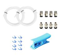 3D Printer Bowden Tube 2M, PTFE Tube Teflon Bowden Tubing with high Grade PC4-M6 & PC4-M10 Pneumatic Fittings,Tube Cutter, for 1.75mm Filament Ender 3/Ender 3 V2/Ender 3 Pro/CR 10 Series