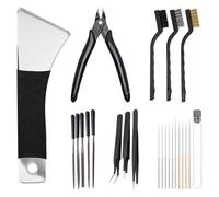 3D Printer Cleaning Tool Set - 6-in-1 3D Printer Accessories Kit - Includes Spatula, Brushes, Wire Cutters, File, Cleaning Needles - Essential 3D Printing Tool Kit for All Printers