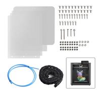 3D Printer Enclosure Kit, PC Cover for 5M 3D Printers, Noise Reduction and e Kit with Side Plate, Front Door Plate, Top Cover, Extruder