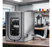 3D Printer Enclosure with Temperature Control, Dustproof Design, and Ventilation System for Fume Extraction and Environmental Monitoring