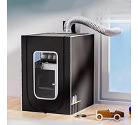 3D Printer Enclosure with Ventilation and LED Lighting, Dustproof and Temperature Control Cover, Includes Fume Extractor and Thermometer/Hygrometer for Optimal Printing Environment