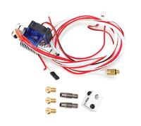 3D Printer Extruder Hotend Kit, V6 Compatible Hotend Assembly with Aluminum Block, 1.75mm Nozzle and Heater Rods for PLA ABS Filament, Remote Terminal Upgrade Set