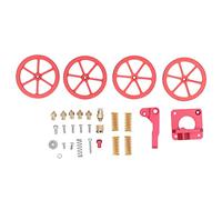 3D Printer Extruder Kit, Aluminum Alloy Brass Extruder Drive with Leveling Nuts, CR10 Red Extruder Feeder for Ender 3 Pro 5 CR7 CR8 CR10 Series, Includes Yellow Compression Springs
