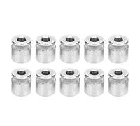 3D Printer Extrusion Wheel Premium Stainless Steel MK8 Concave Gear Set Smooth Durable Accessories Silver White 10Pcs 9x11mm Size