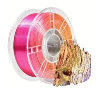 3D Printer Filament 1kg 3D Printer PLA Silk Filament 1.75mm Multi-Color Texture Smooth Gradient Effect Material(Red -Gold -Purple)