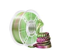 3D Printer Filament 1kg 3D Printer PLA Silk Filament 1.75mm Multi-Color Texture Smooth Gradient Effect Material(Red - Green)