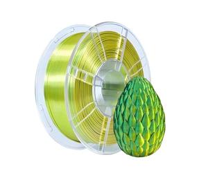 3D Printer Filament 1kg 3D Printer PLA Silk Filament 1.75mm Multi-Color Texture Smooth Gradient Effect Material(Yellow - Green)
