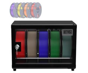 3D Printer Filament Dry Cabinet, 25L Dehumidifier with Lockable Design, Reduces Humidity from RH25% to RH60%, Holds 5 Rolls of PLA, PETG, ABS, TPU Filament