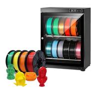 3D Printer Filament Dryer, 3D Printer Filament Storage Cabinet with Dehumidifier, Industrial Sealed Dehumidifying Cabinet Box Holds for 10-12/15-21 Rolls Nylon/PLA/ABS/TPU(70L)