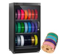 3D Printer Filament Dryer Box,Large 70l Anti-Moisture Dry Cabinet,10-12 Rolls Spool Storage,Adjustable Rh15%-Rh60% Humidity Control,for Home Studio & 3D Printing Business ThreeTier