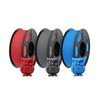 3D Printer Filament High Speed Matt PETG 3D Filament 3Rolls/Set 1.75mm Printer 600MM/S Fit Most FDM Printers(RD-GY-SB)