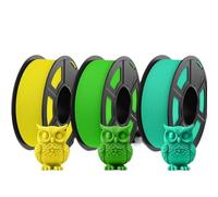 3D Printer Filament High Speed Matt PETG 3D Filament 3Rolls/Set 1.75mm Printer 600MM/S Fit Most FDM Printers(YL-GN-MG)