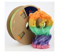 3D Printer Filament, Luminous Stars PLA 3D Printer Filament, 1.75mm Starry Sky Glowing in The Dark Noctilucent 3D Printing Filaments Rainbow(Rainbow B- 1kg)