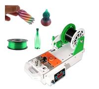 3D Printer Filament Machine, Plastic Bottle Maker | Digital Temp Control, Real-Time LCD, ±0.05mm Accuracy, for Engineering Education(Orange-gray)