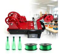 3D Printer Filament Machine, Plastic Bottle Maker | Digital Temp Control, Real-Time LCD, ±0.05mm Accuracy, for Engineering Education(Red)