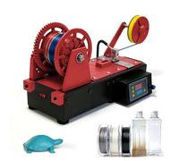 3D Printer Filament Maker with Bottle Cutter - Turns Plastic into 1.75mm Filament, Reduce Printing Cost, Desktop Extruder with Adjustable Speed/Temp, Compact for Home & Classroom Use Red